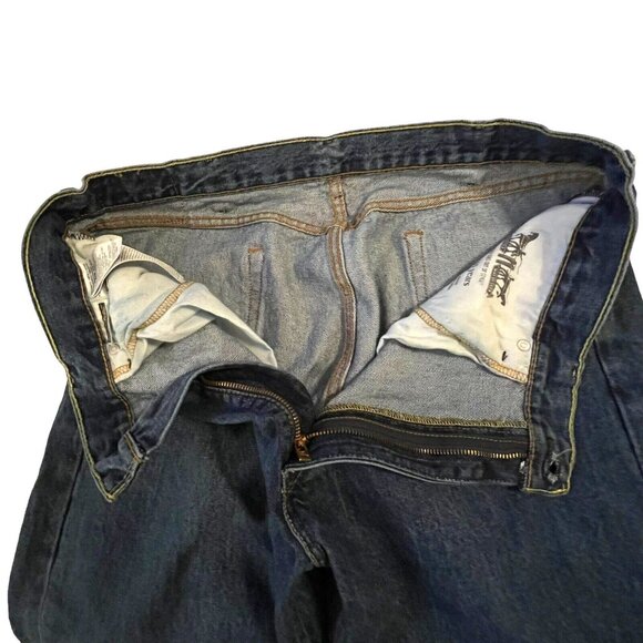 Levis Mens 505 Straight Leg Jeans W40 L30 Dark Wash Denim - Picture 4 of 12
